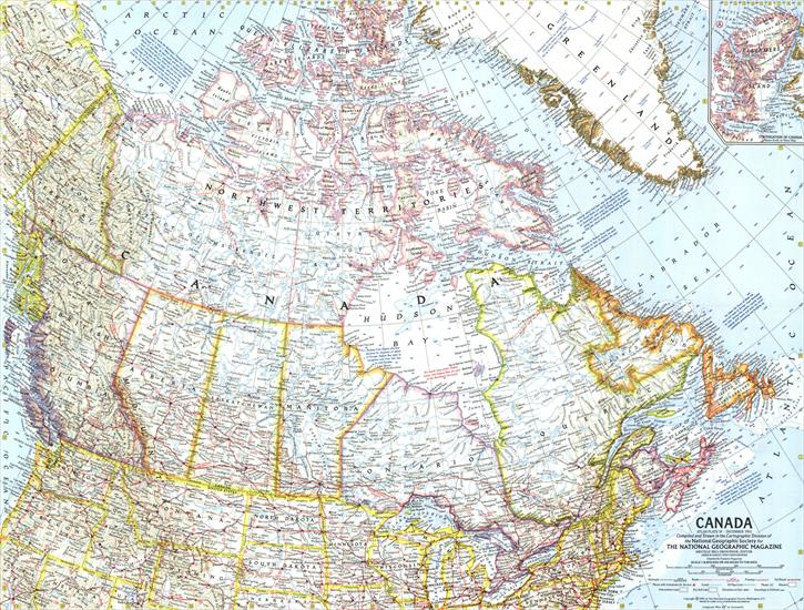 Mapy National Geographic. 539 map. Wysoka jakość - Canada 1961.jpg