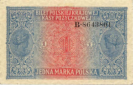 Banknoty Polska - PolandP8-1Marka-1917-donatedbd_b.jpg