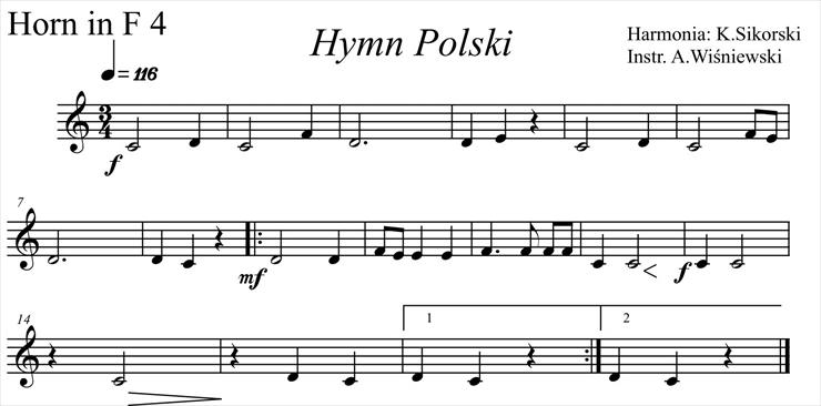 Hymn RP - ins. Wiśniewski F- dur - Finale 2005 - Hymn Polski.partytura - 014 Horn in F 4.jpg